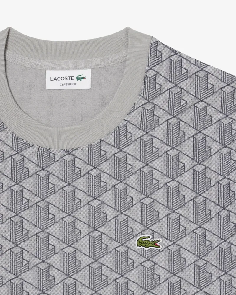 Lacoste Monogram Jacquard T-shirt Grey-2