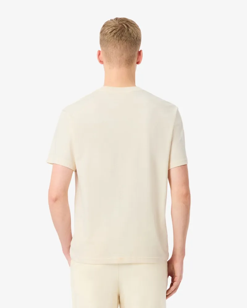 Lacoste Colour Block Cotton T-shirt Beige-5