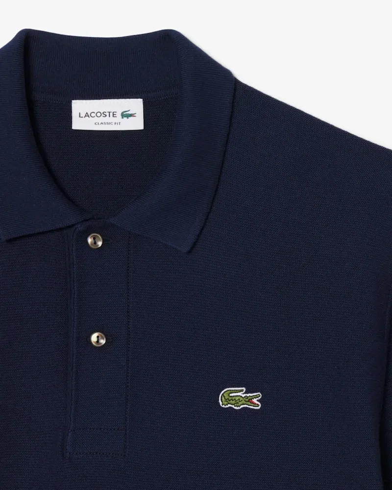Lacoste Classic Fit Knitted Polo Shirt Midnight Blue-1