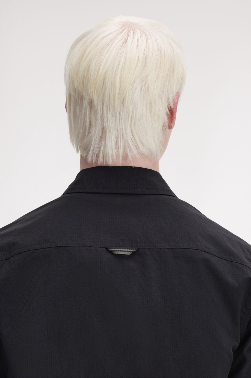 Fred Perry Ripstop Pocket Overshirt Black-5