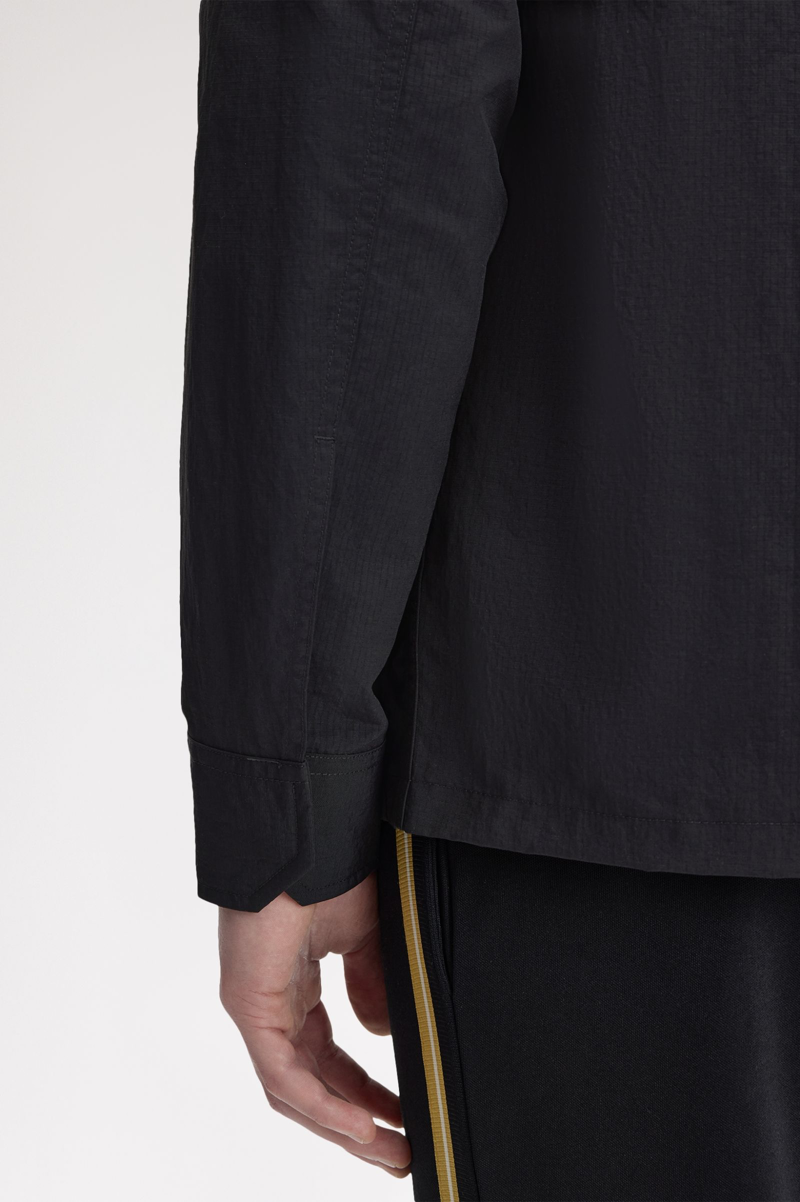 Fred Perry Ripstop Pocket Overshirt Black-7
