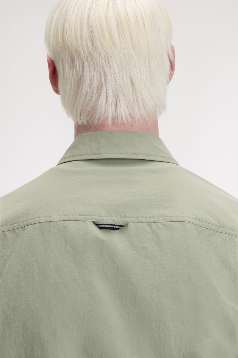 Fred Perry Ripstop Pocket Overshirt Seagrass-7