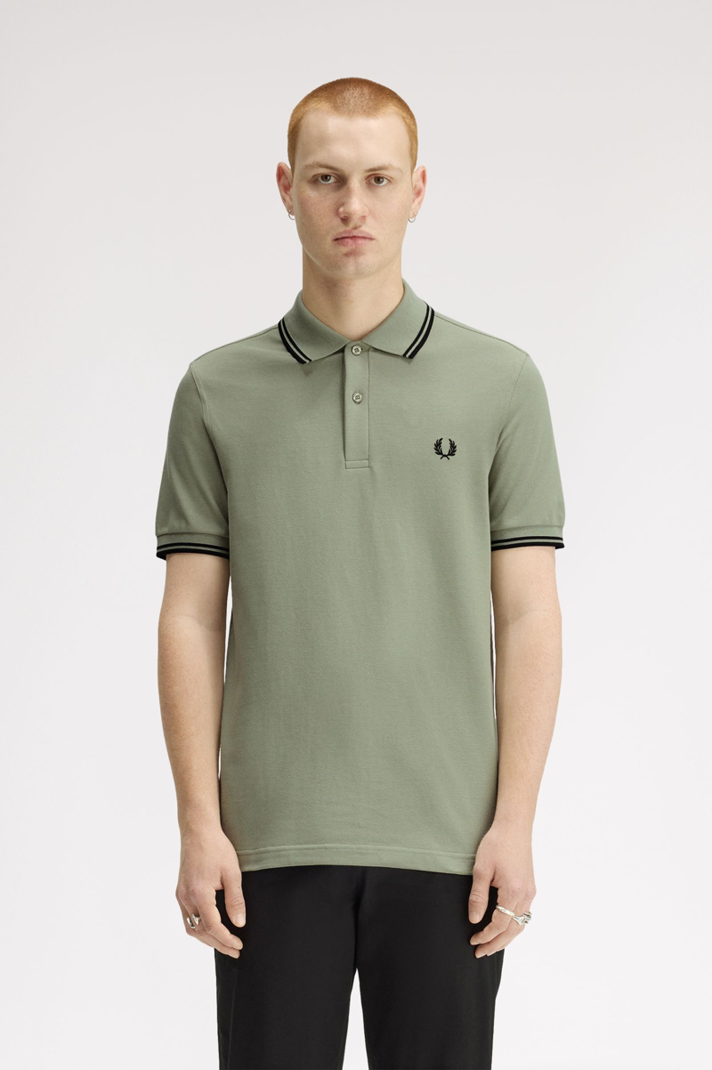 Fred Perry M3600-S23 Polo T-shirt Seagrass / Black-1