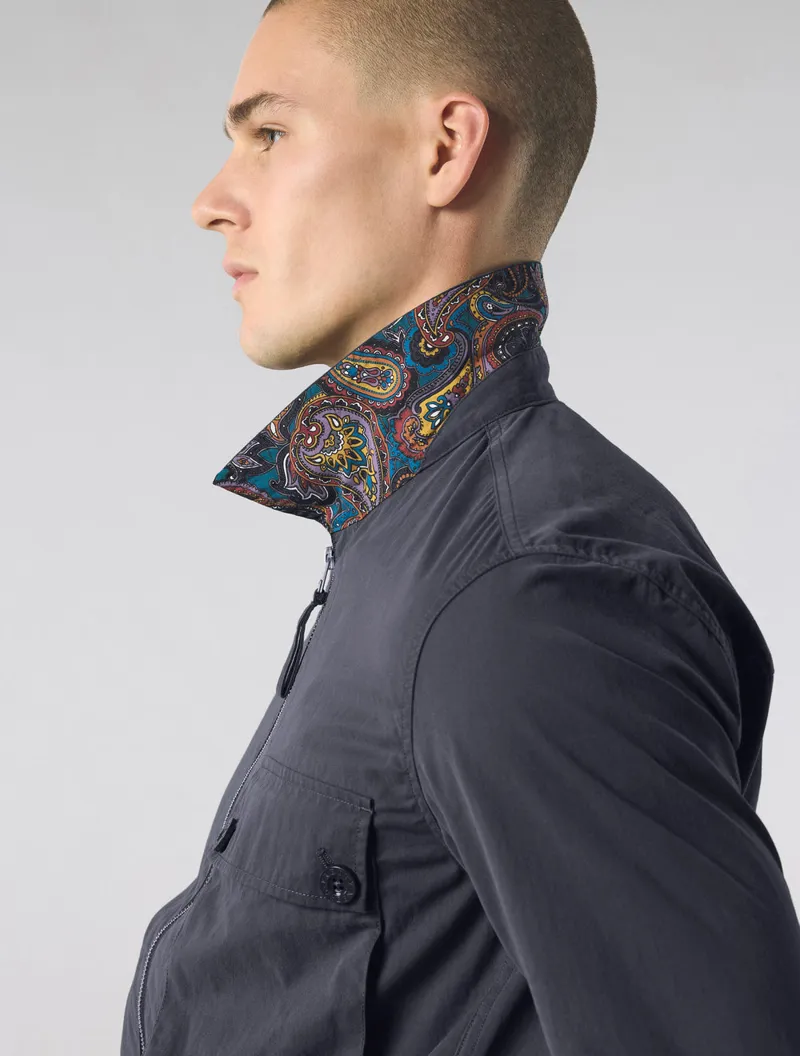 Pretty Green Feltham Overshirt Navy-1