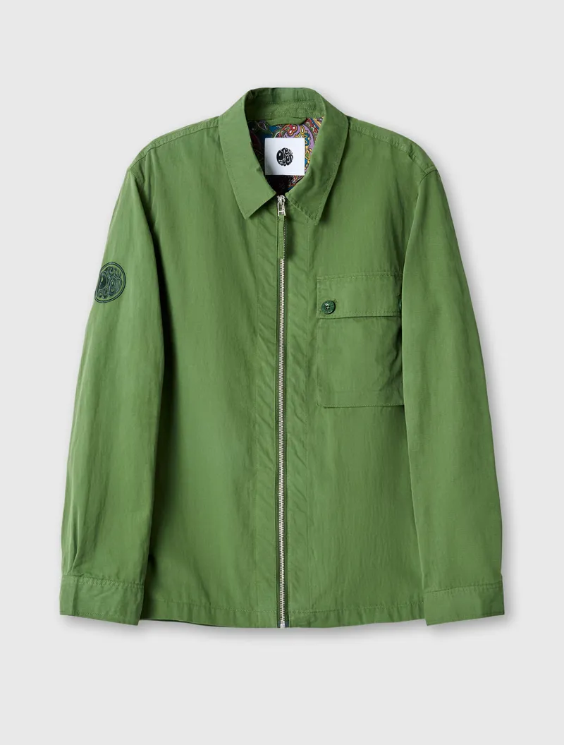 Pretty Green Feltham Overshirt Khaki-6