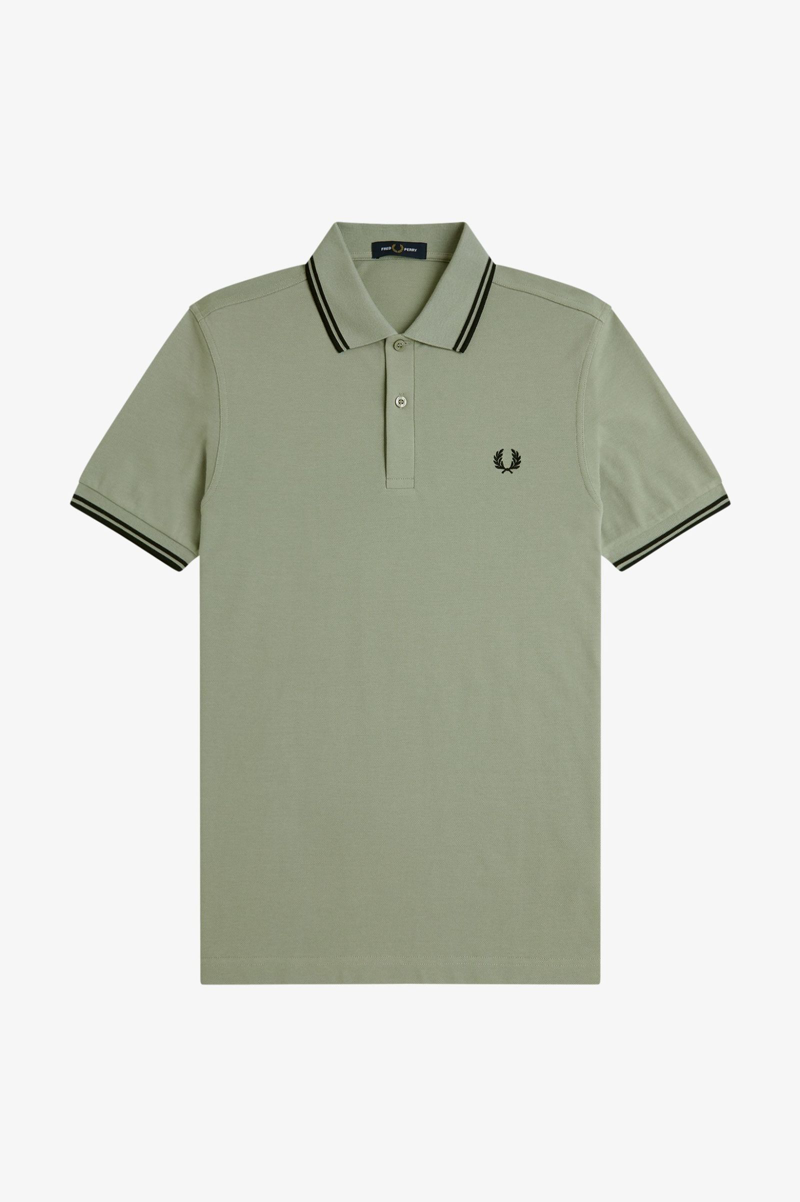 Fred Perry M3600-S23 Polo T-shirt Seagrass / Black-6