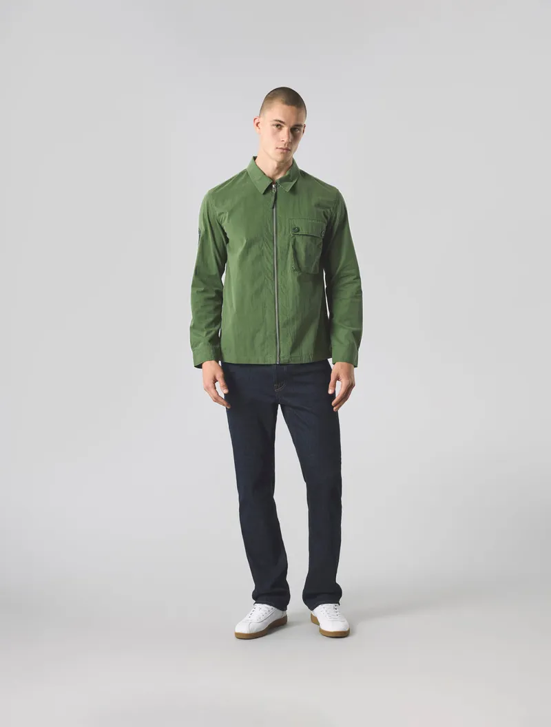 Pretty Green Feltham Overshirt Khaki-1
