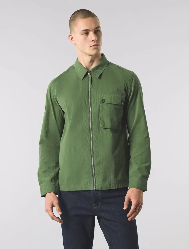 Pretty Green Feltham Overshirt Khaki-2