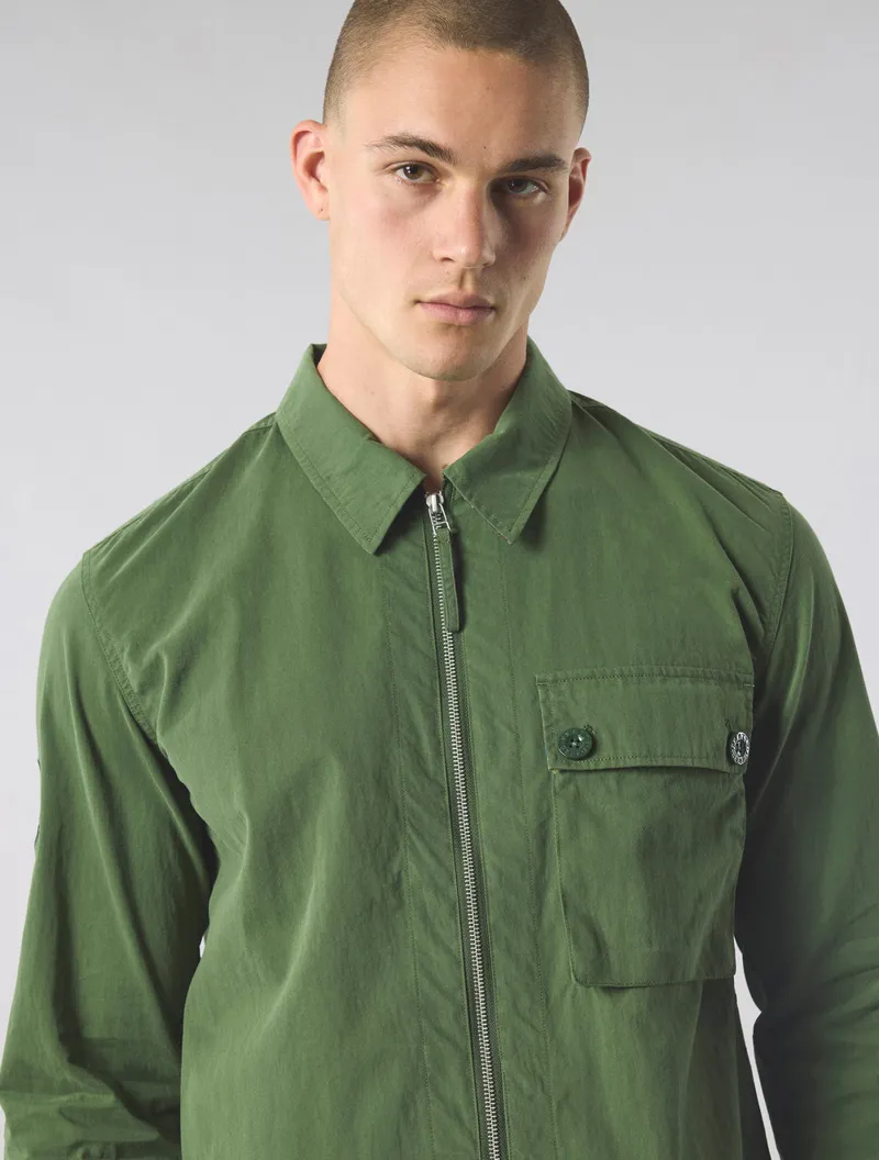 Pretty Green Feltham Overshirt Khaki-4
