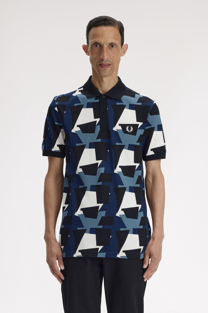Fred Perry Fragment Print Polo Shirt-1