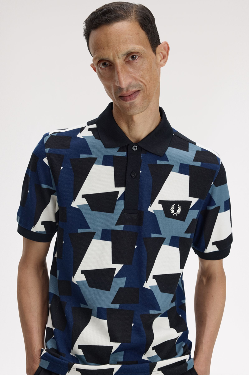 Fred Perry Fragment Print Polo Shirt-3