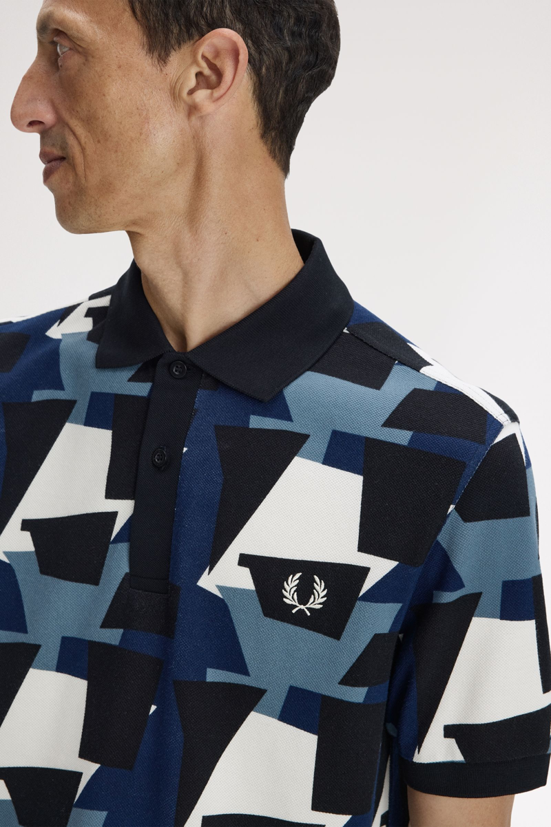 Fred Perry Fragment Print Polo Shirt-4