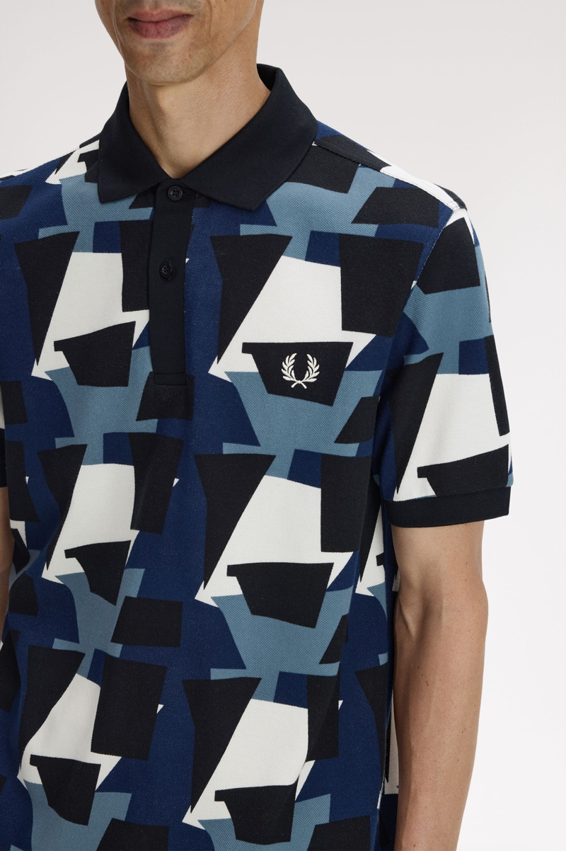 Fred Perry Fragment Print Polo Shirt-5