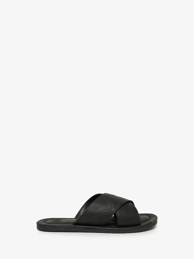 Superdry Cross Strap Slider Black-8