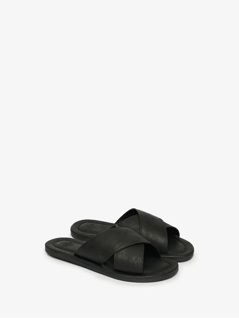 Superdry Cross Strap Slider Black-5