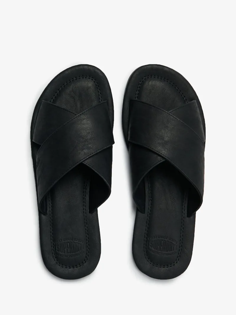 Superdry Cross Strap Slider Black-2