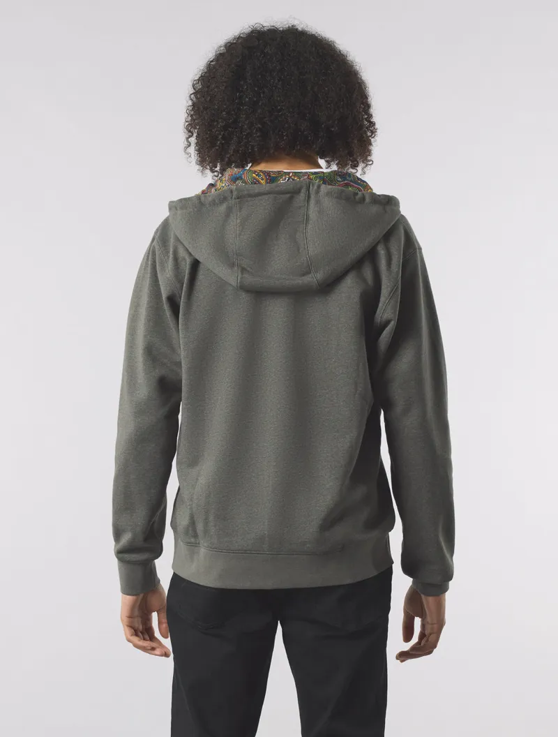 Pretty Green Zip Through Lounge Hoody Grey-3