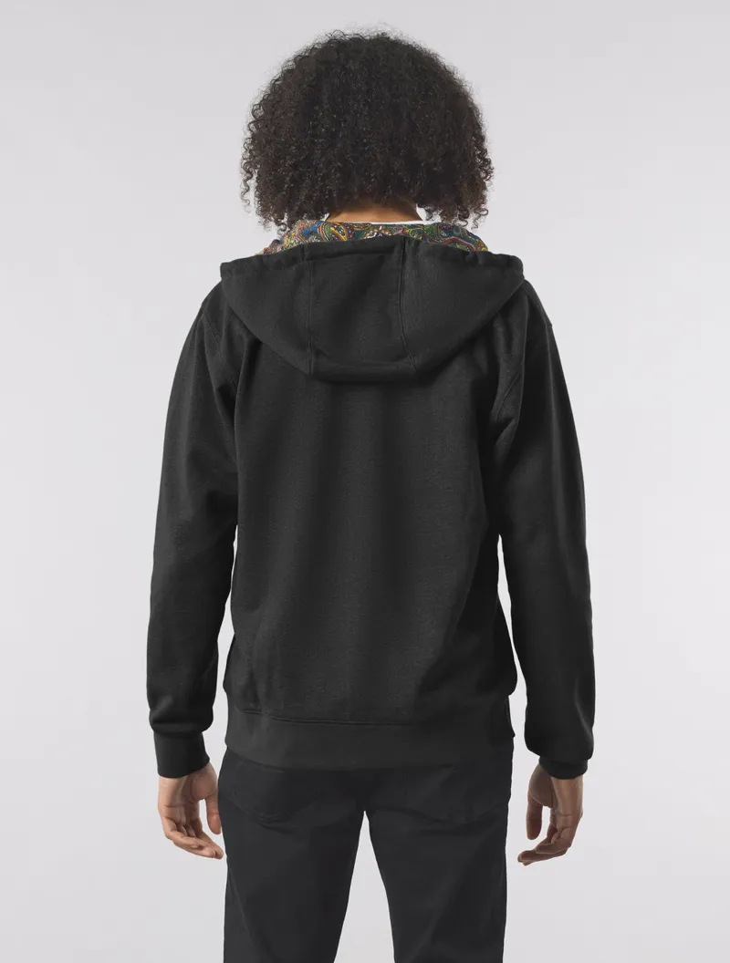 Pretty Green Zip Through Lounge Hoody Black-3
