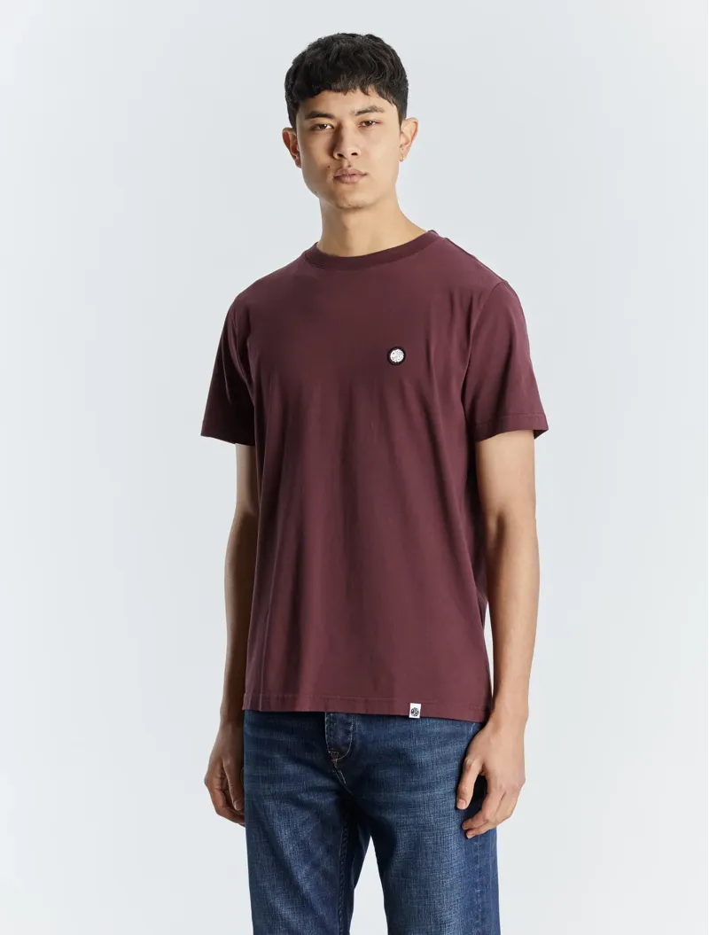 Pretty Green Mitchell T-shirt Burgundy XXL ONLY-1