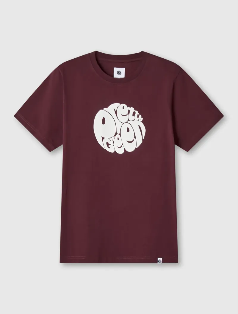 Pretty Green Gillespie Logo T-shirt Burgundy-4