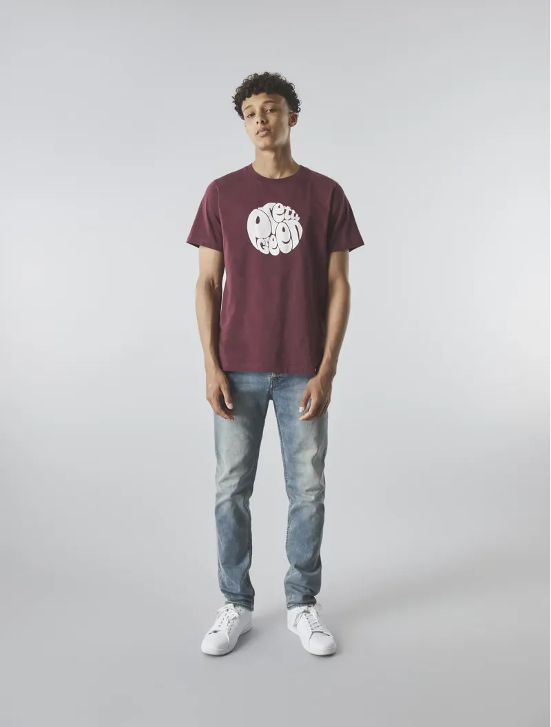 Pretty Green Gillespie Logo T-shirt Burgundy-1