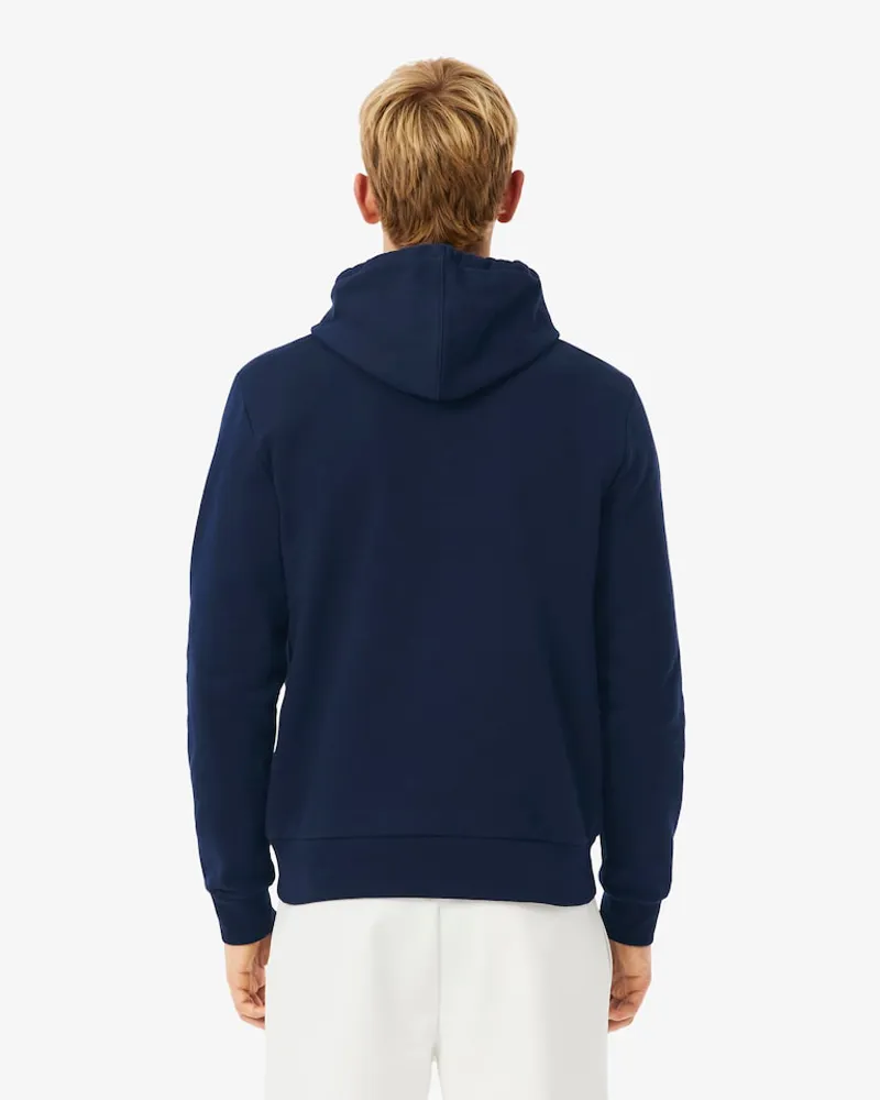 Lacoste Colour Block Fleece Hoodie Navy-3