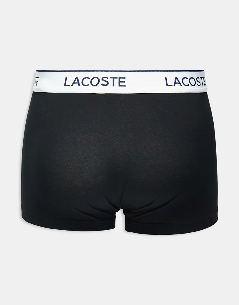 Lacoste Cotton Stretch Trunk 3 Pack Black-1