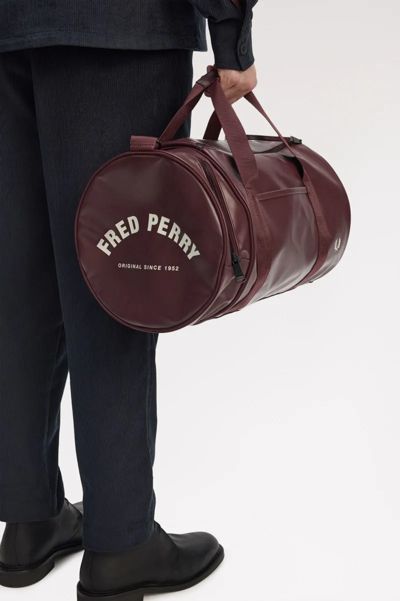 Fred Perry Tonal Barrel Bag Oxblood-3