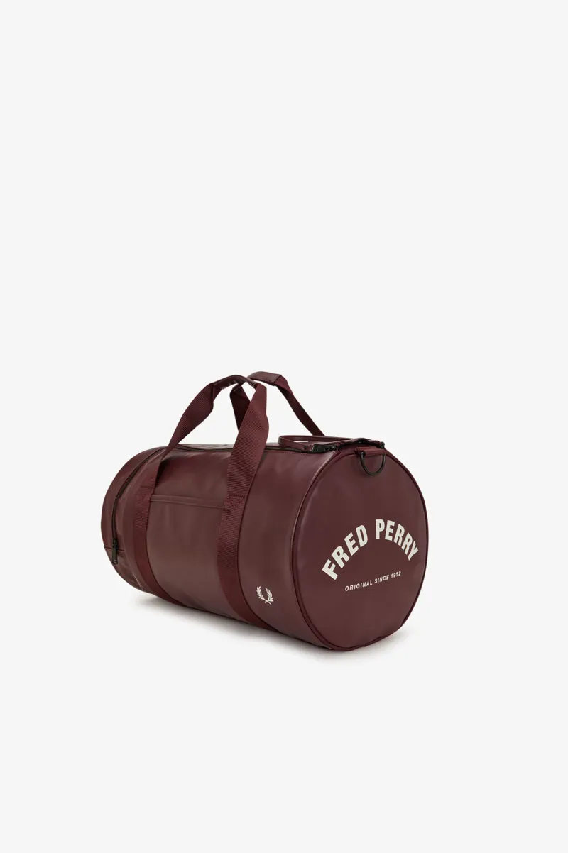 Fred Perry Tonal Barrel Bag Oxblood-8