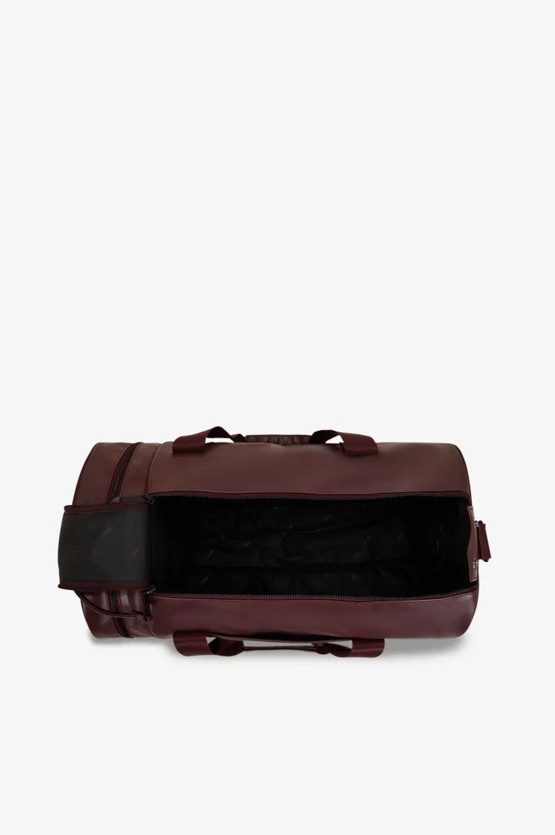 Fred Perry Tonal Barrel Bag Oxblood-5