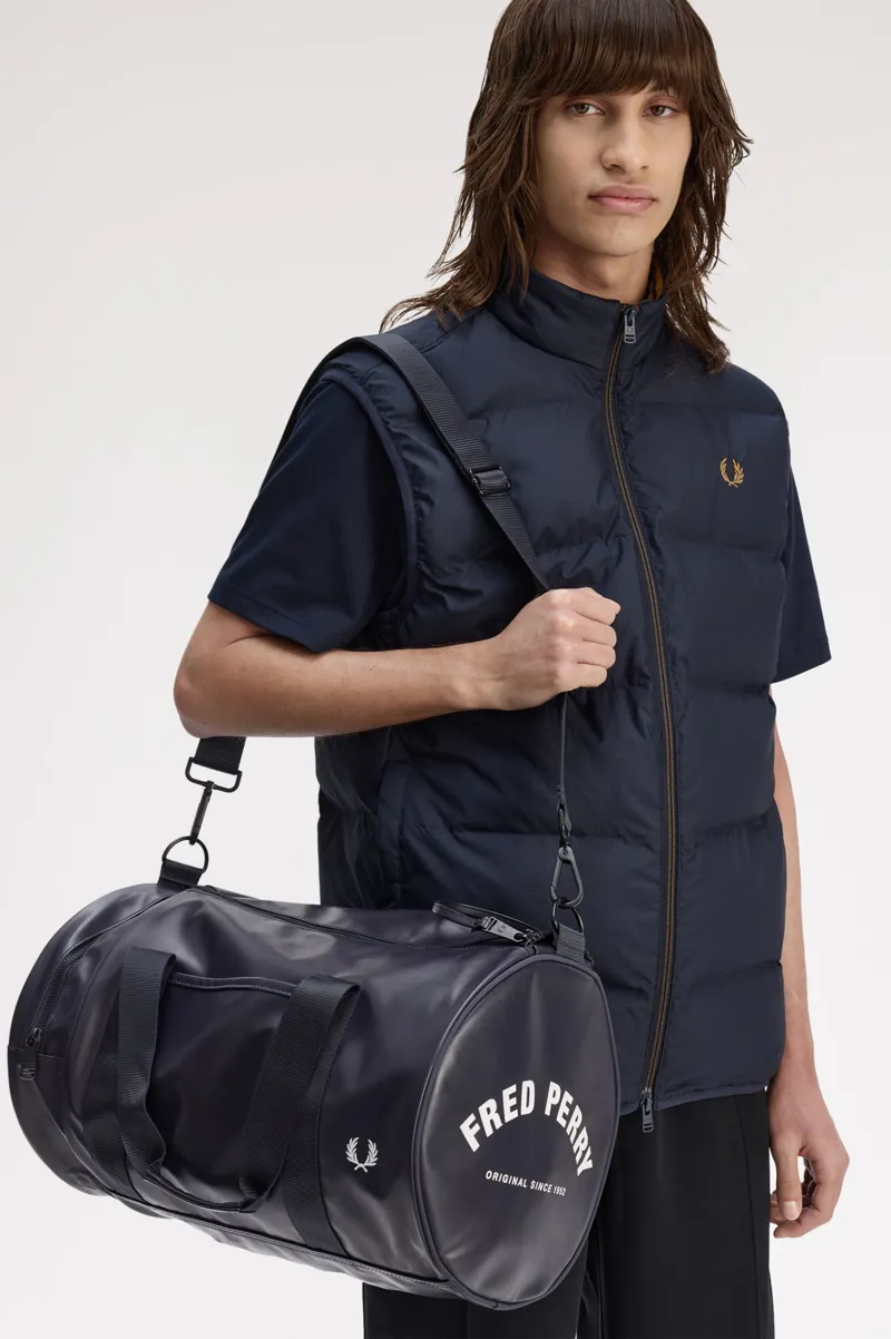 Fred Perry Tonal Barrel Bag Navy-1