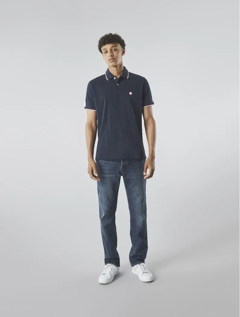 Pretty Green Tilby Tape Polo Navy XL and XXL ONLY-1