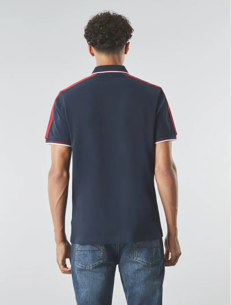Pretty Green Tilby Tape Polo Navy XL and XXL ONLY-3
