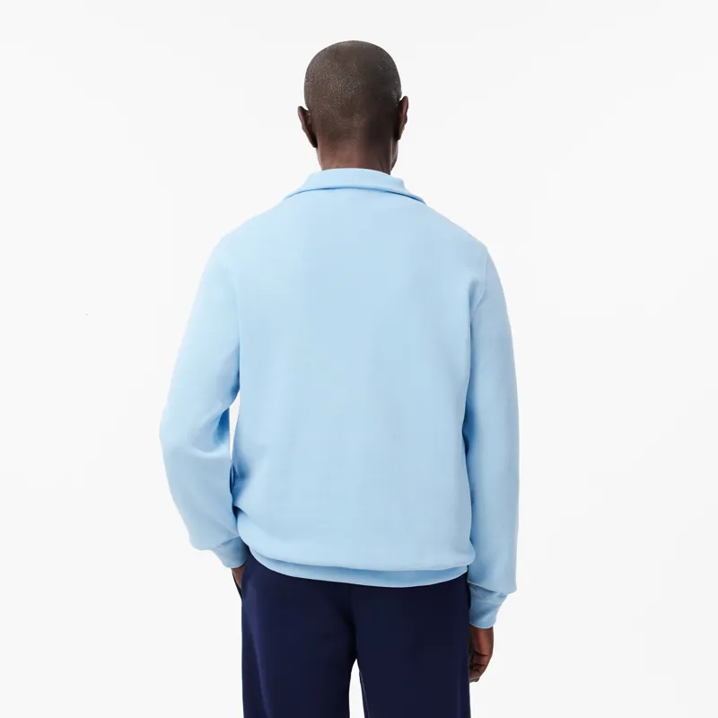Lacoste Zip Neck Sweatshirt Pale Blue-3