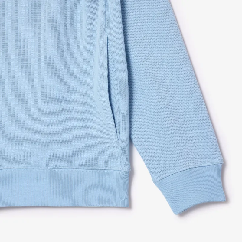 Lacoste Zip Neck Sweatshirt Pale Blue-4