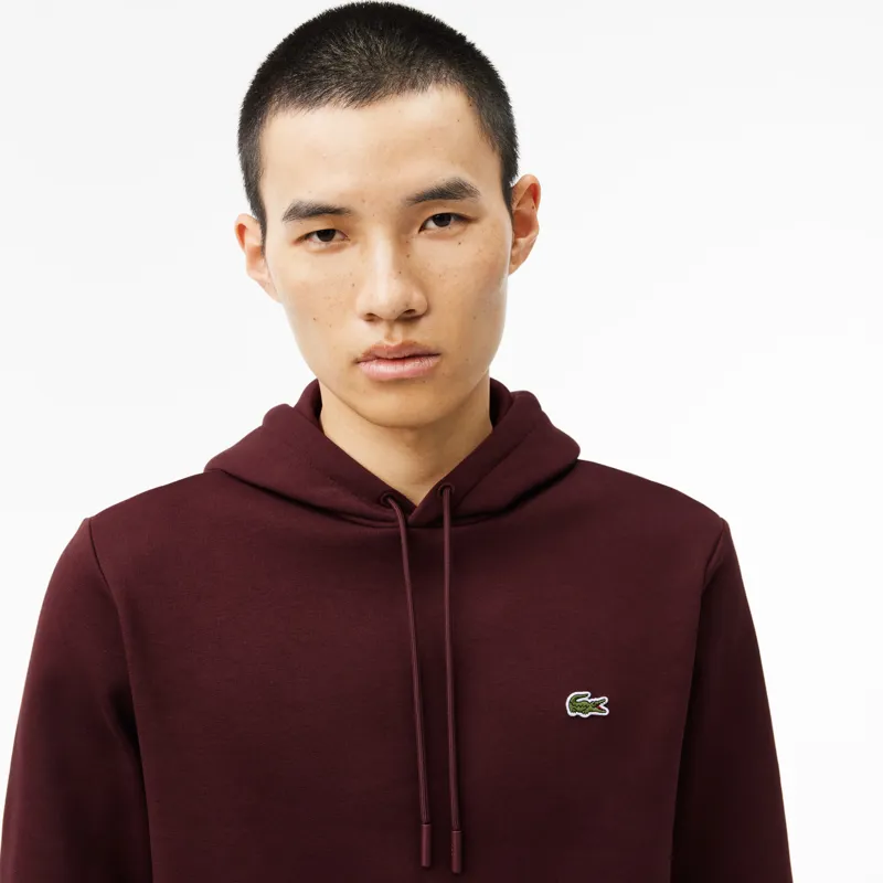 Lacoste Classic Fit Overhead Hoodie Bordeaux XXXL ONLY-1