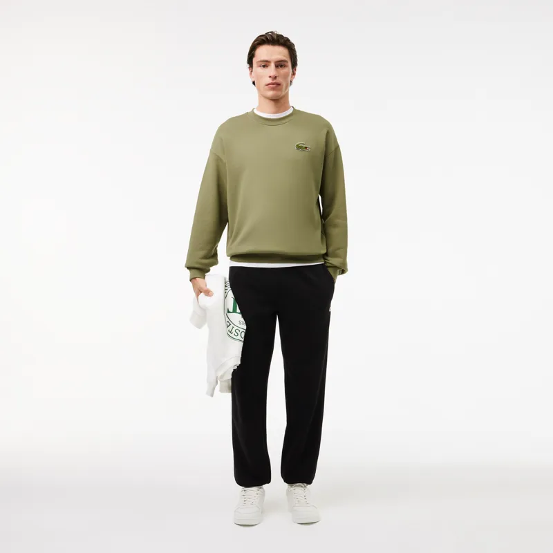 Lacoste Loose Fit Big Croc Sweatshirt Khaki-2