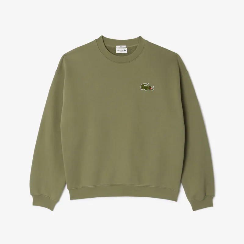Lacoste Loose Fit Big Croc Sweatshirt Khaki-4