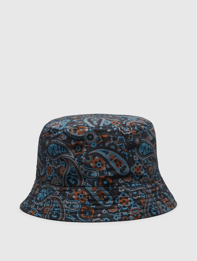 Pretty Green Reversible Wonderwall Bucket Hat Dark Grey-1