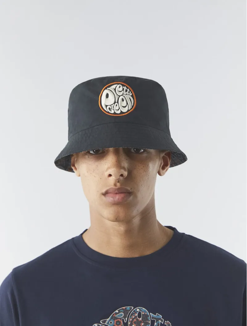 Pretty Green Reversible Wonderwall Bucket Hat Dark Grey-6