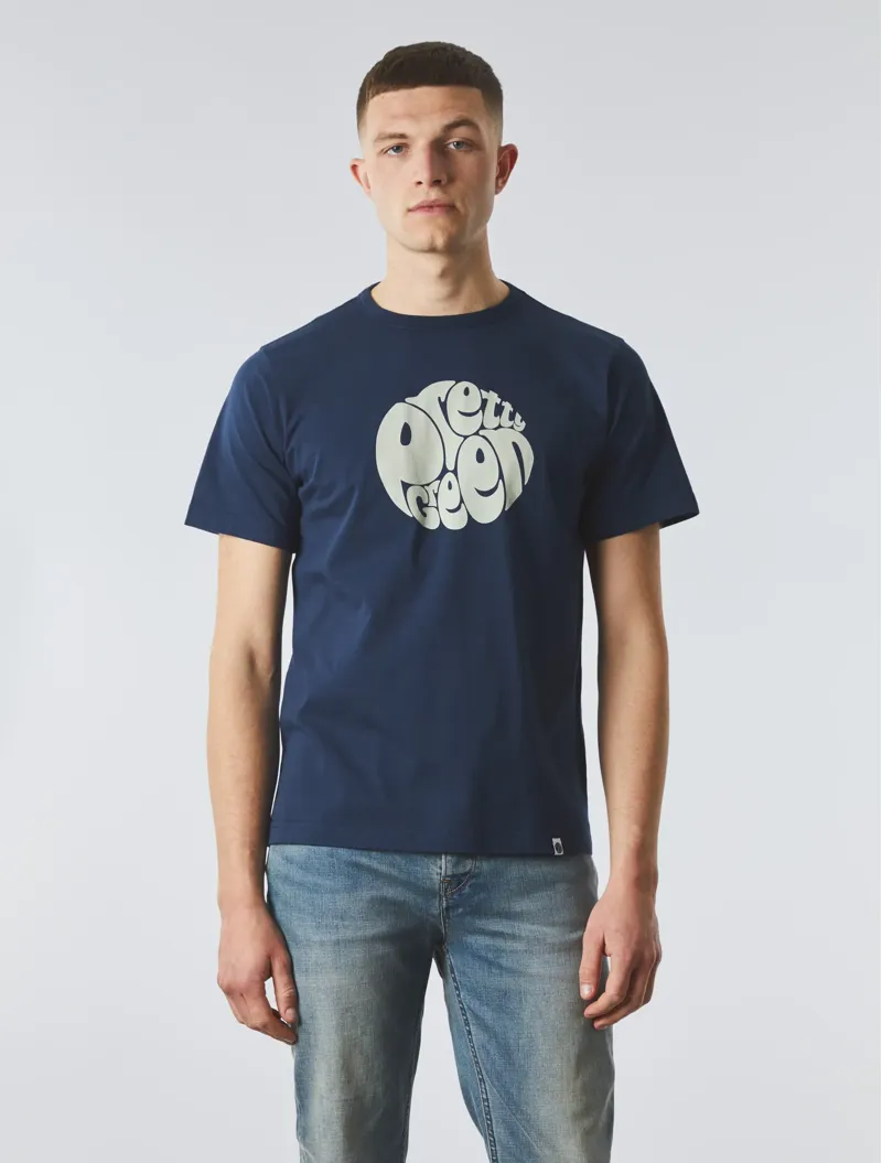 Pretty Green Gillespie Logo T-shirt Navy-1