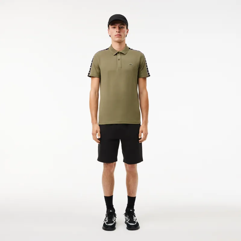 Lacoste Taped Sleeve Polo T-shirt Khaki LARGE and XL ONLY-2