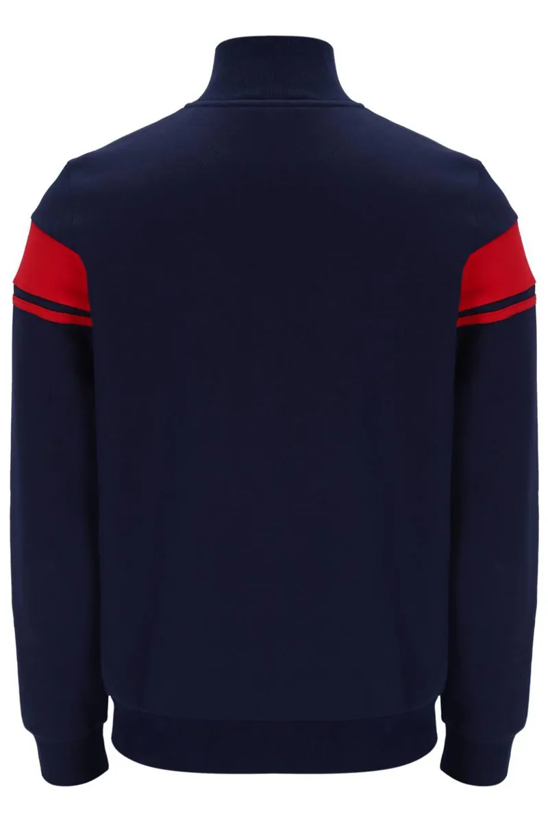 Sergio Tacchini Damarindo 1/4 Zip Maritime Blue / Adrenaline Rush-2