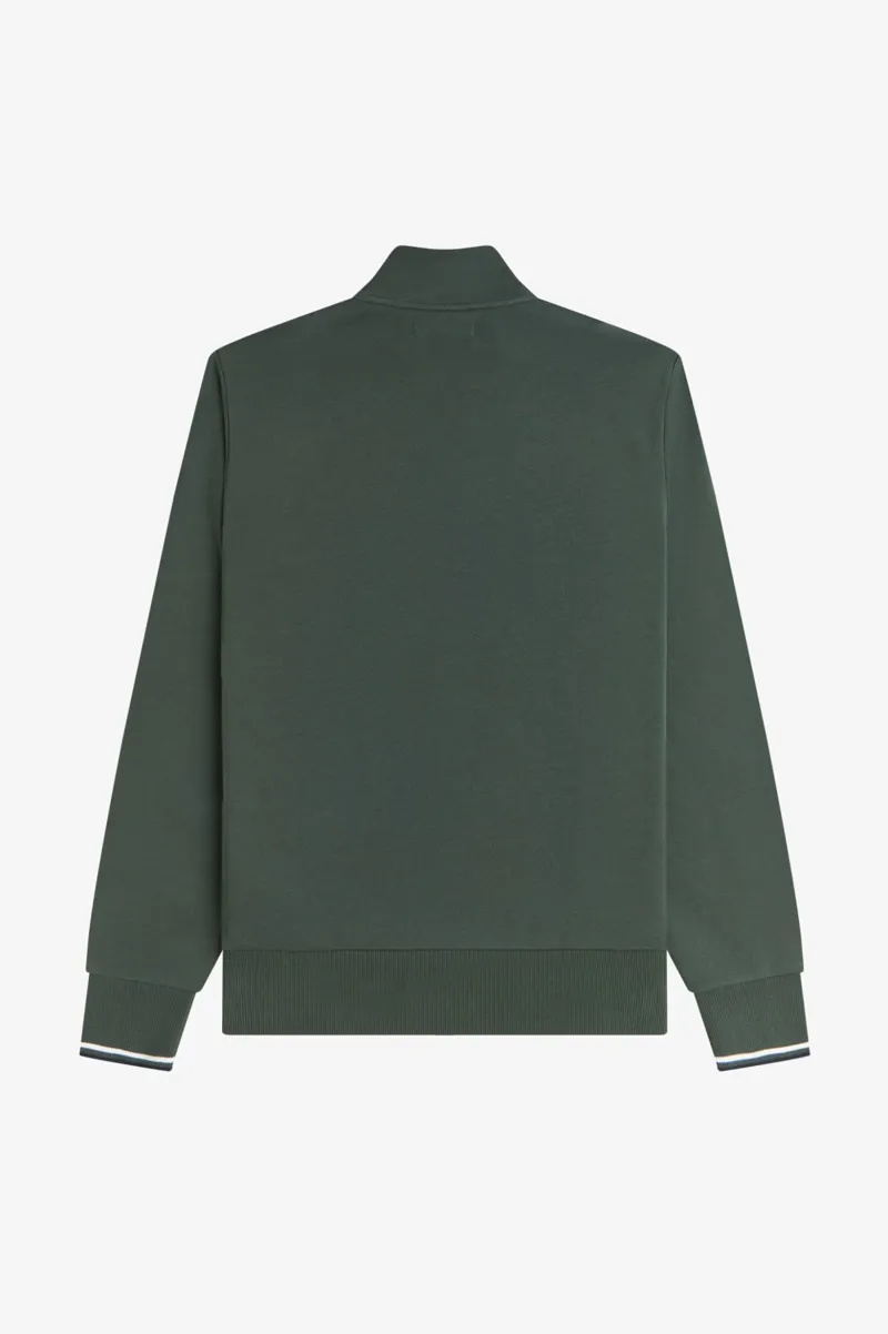 Fred Perry Half Zip Sweatshirt Court Green-6