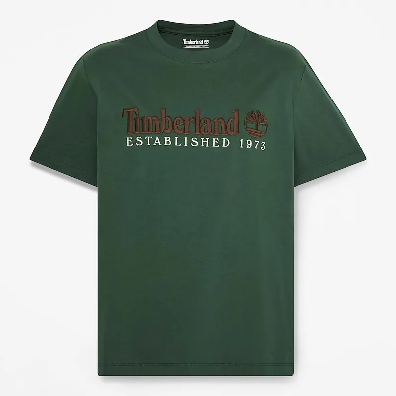Timberland Established 1973 Embroidered Short Sleeve T-Shirt Drk Green-5