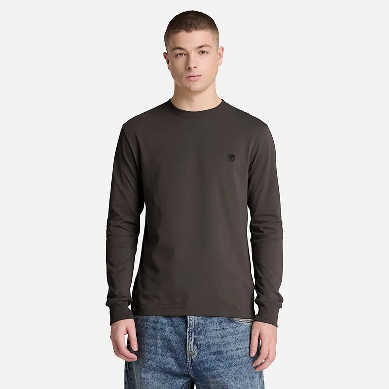 Timberland Dunstan River Slim Embroidered Long Sleeve T-Shirt Vintage -2