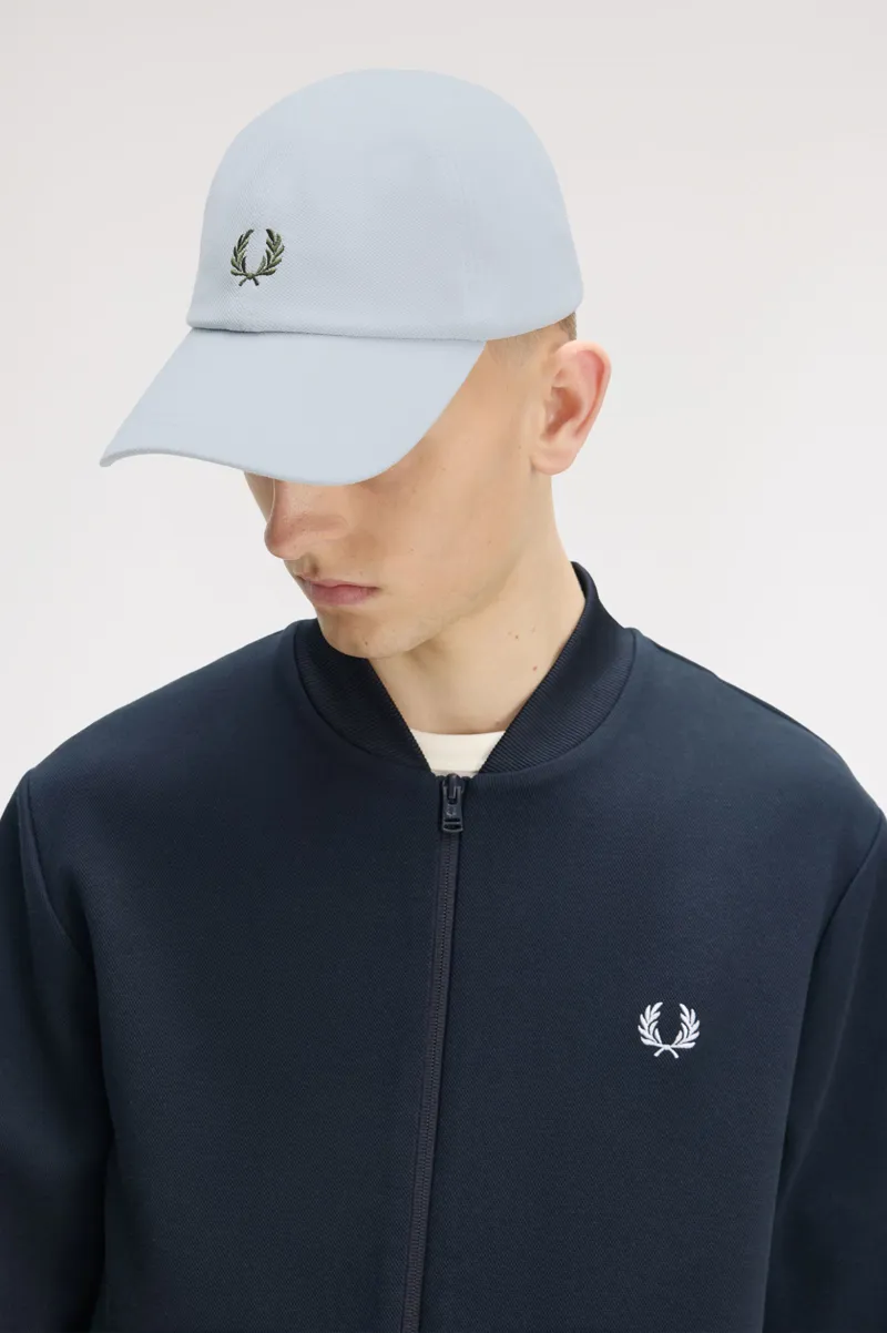 Fred Perry Piqué Classic Cap Dusky Blue-4