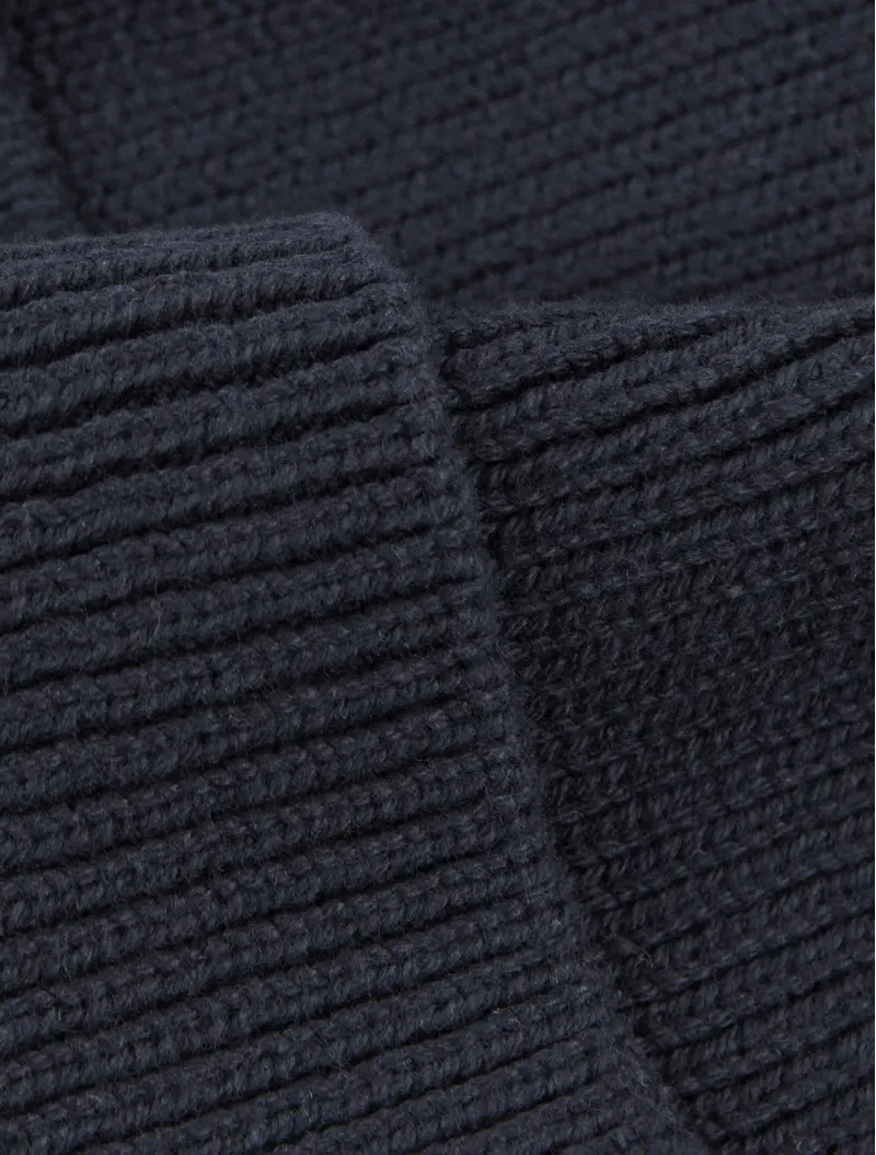 Pretty Green Logo Knit Beanie Navy-2