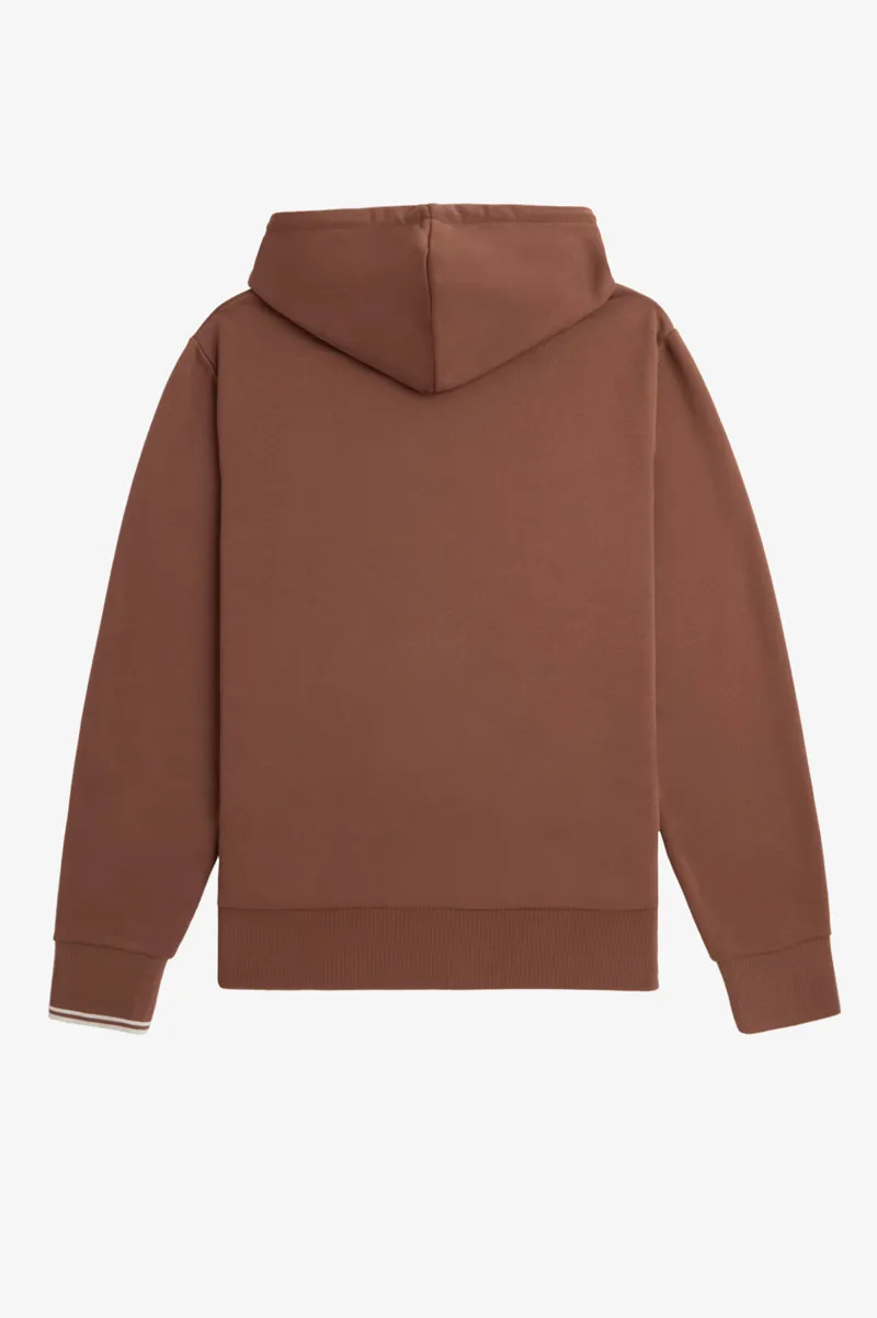 Fred Perry Overhead Tipped Hoodie Whiskey Brown-8