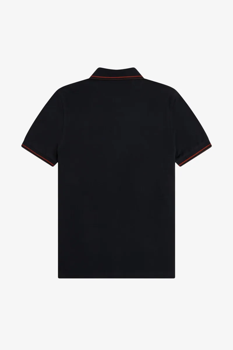 Fred Perry M3600-75C Polo T-shirt Navy / Brandy / Rich Brown-7